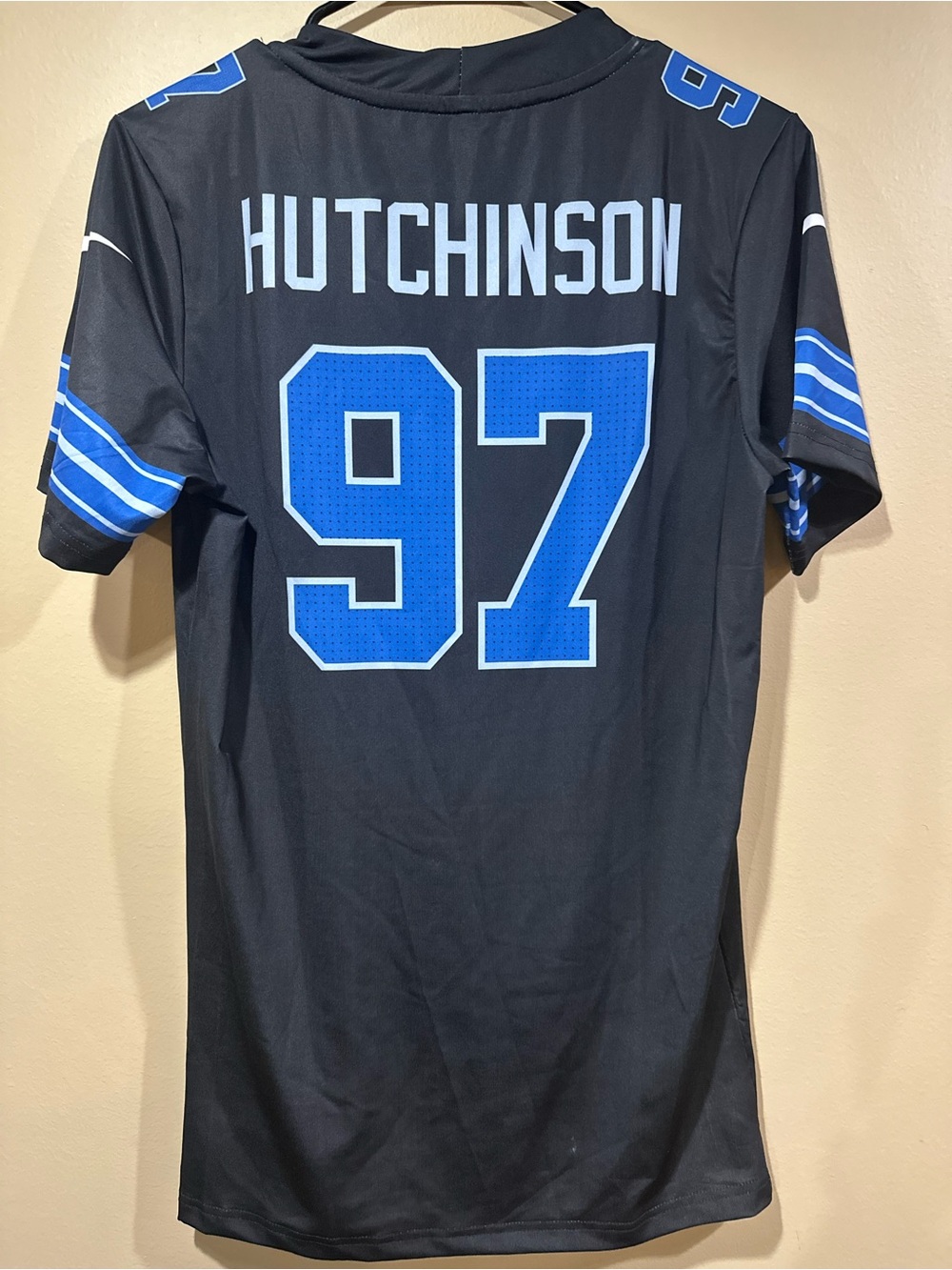 Women’s Detroit Lions #97 Black and Blue Football shirt (jersey style) - Picture 3 of 5